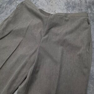 Alfred Dunner Womens Classic Fit Pants Size 16 Beige Comfort Waist Easy Care